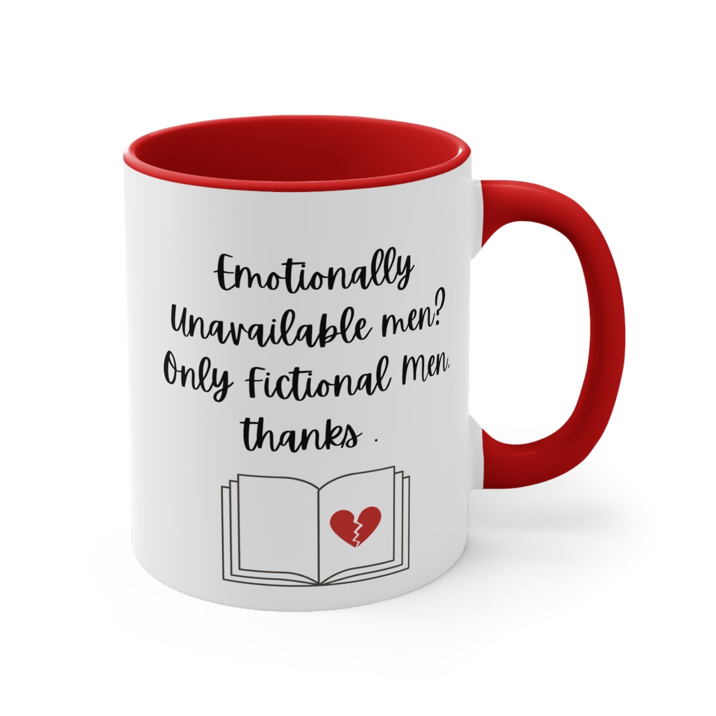 Emotionally Unavailable Men Mug – Funny Romance Reader Gift, Cute Gift for Friends, Unique Drinkware, Inspirational Home Decor