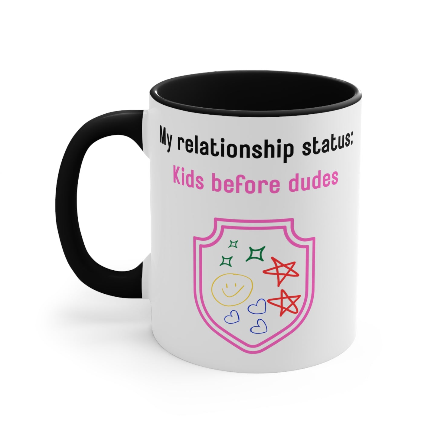 My Relationship Status: Kids Before Dudes Mug – Funny Single Mom Coffee Cup, Fun Gift for Moms, Mother's Day, Parenting Humor, Unique Kitchen Decor