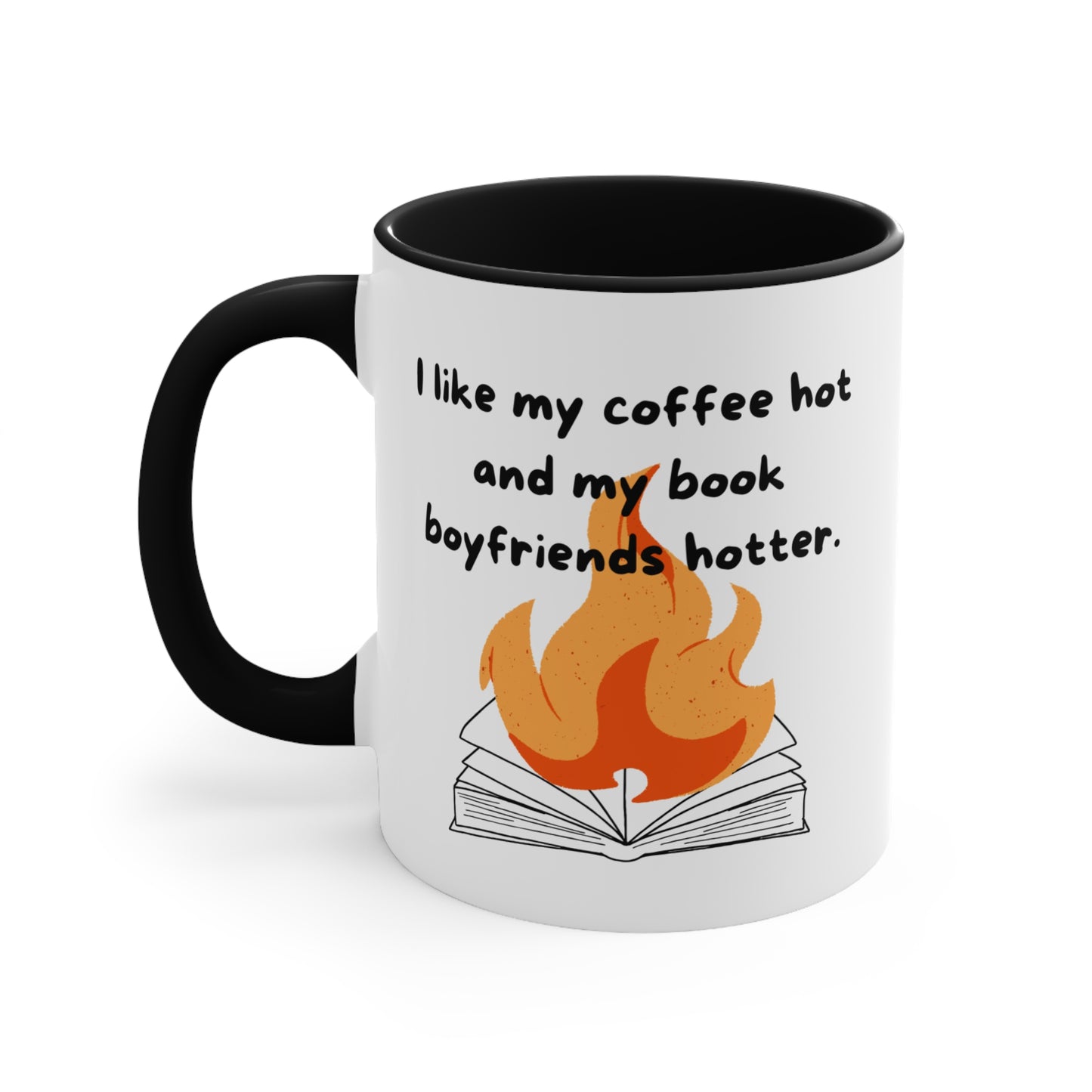 Book Boyfriend is Hotter Mug – Funny Romance Reader Gift, Cute Gift for Friends, Unique Drinkware, Inspirational Home Decor