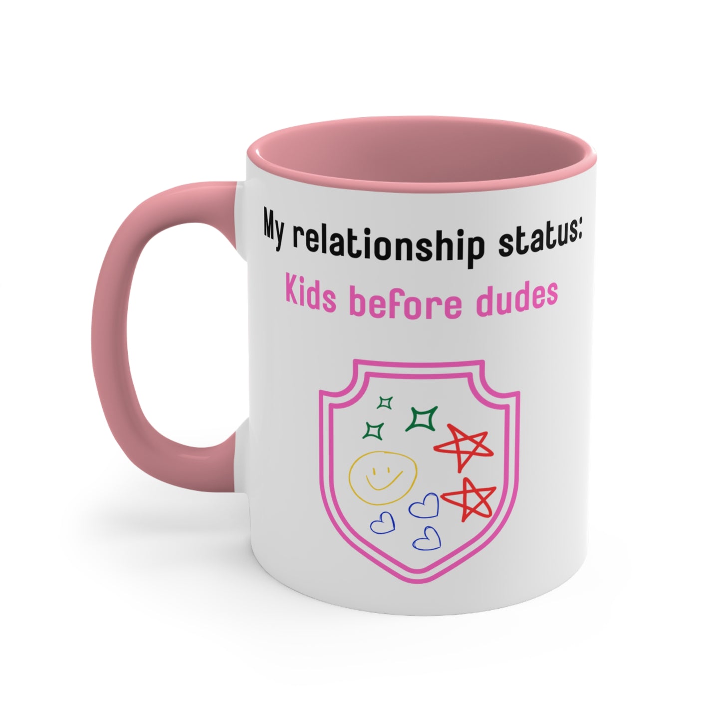 My Relationship Status: Kids Before Dudes Mug – Funny Single Mom Coffee Cup, Fun Gift for Moms, Mother's Day, Parenting Humor, Unique Kitchen Decor