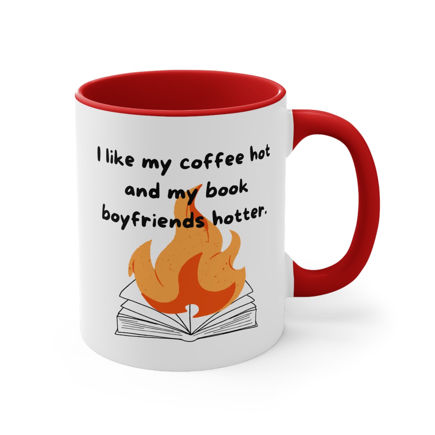 Book Boyfriend is Hotter Mug – Funny Romance Reader Gift, Cute Gift for Friends, Unique Drinkware, Inspirational Home Decor
