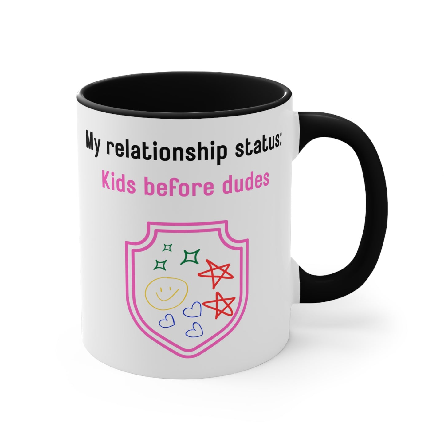 My Relationship Status: Kids Before Dudes Mug – Funny Single Mom Coffee Cup, Fun Gift for Moms, Mother's Day, Parenting Humor, Unique Kitchen Decor