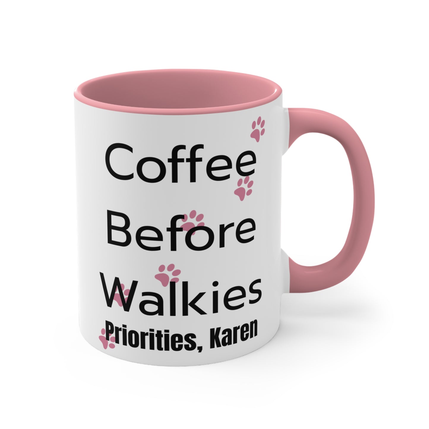 Coffee Before Walkies Mug — Funny Dog Lover Gift (Personalize: "Karen")