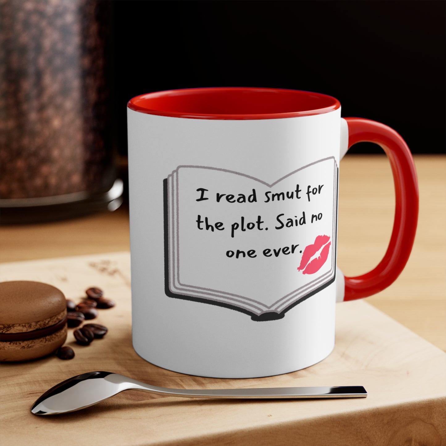 "Read smut for the plot" Mug – Funny Romance Reader Gift, Cute Gift for Friends, Unique Drinkware, Inspirational Home Decor